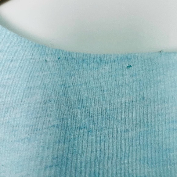 PureJill PJ Layered Side Tie Tunic Aqua Blue 3/4 Sleeve Soft Loungewear Size S - Picture 8 of 9